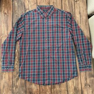 Arrow Plaid Button Down Top - Size Large